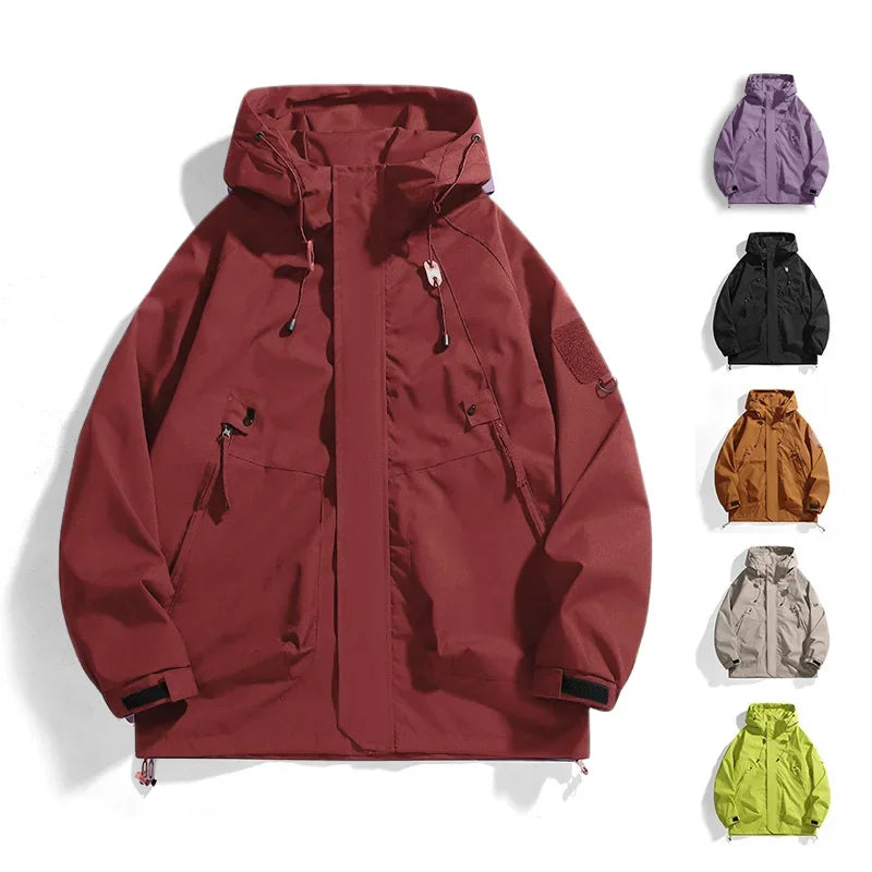 Unisex Waterproof Running Jacket Autumn Windproof Windbreaker Hiking Camping Trekking Outdoor Jackets Men Women Coats