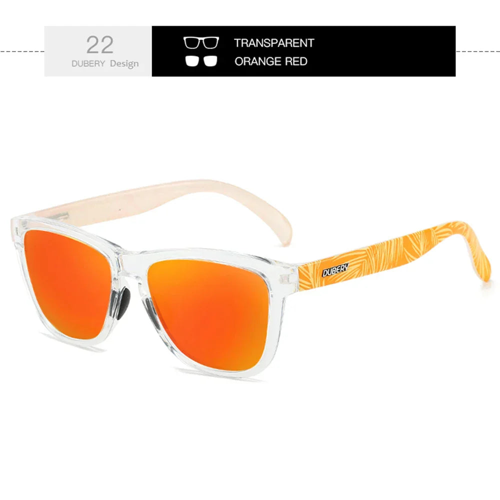 DUBERY Full Rim Polarized Sunglasses For Men And Women 28 Colors Model 550