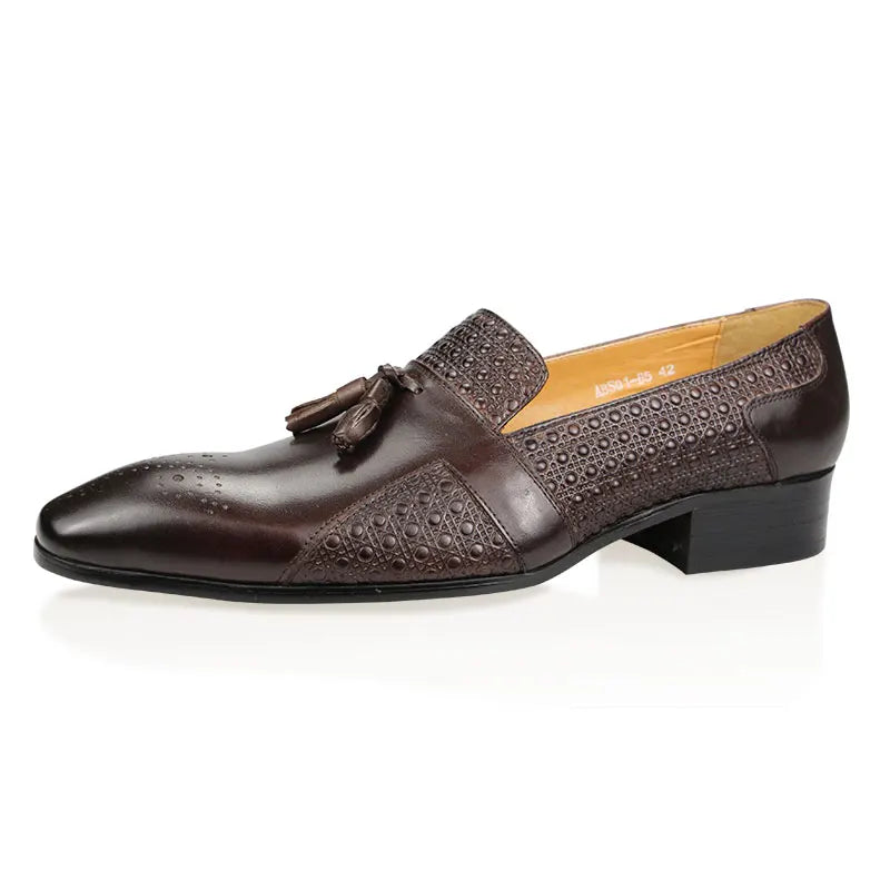 New Leather Casual Shoes Mens Summer One-Step Loafers Dress Wedding Leather Luxury Groom Wedding Men Italian Style Oxford Shoes