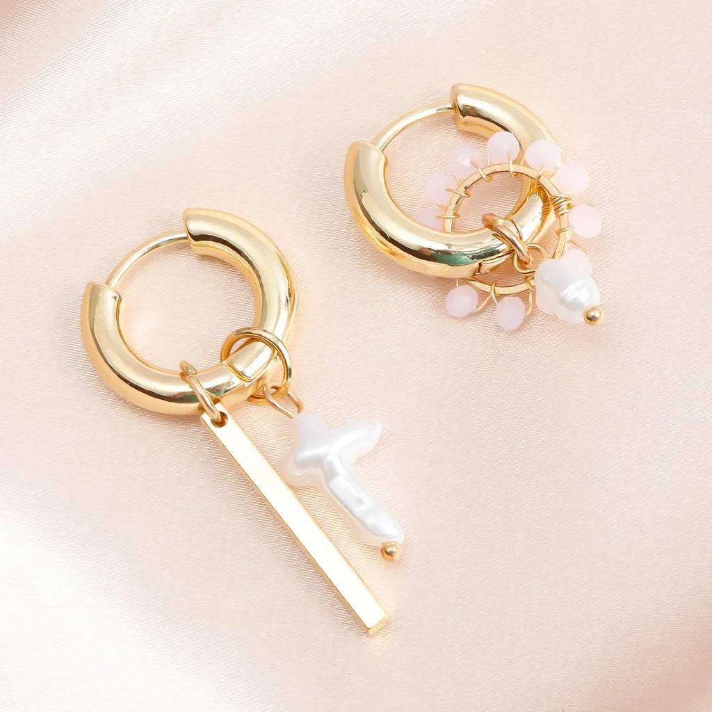 Geometric Crystal Asymmetric Dual-use Ear Buckle Earrings for Women Jewelry