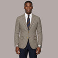 Plaid Men Blazer 1 Piece Notched Lapel Slim Fit Suit Jacket with 2 Side Slit Check Houndstooth Casual Business Male Fashion Suit