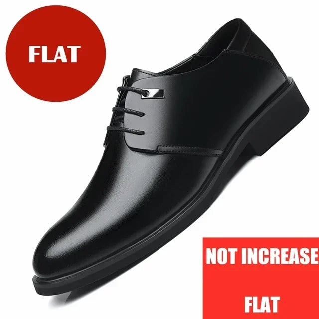 Height Increasing Shoes Man Hollow Breathable Taller Elevator Shoes 6CM Invisible Insole for Daily Men Heighten Wedding Shoes