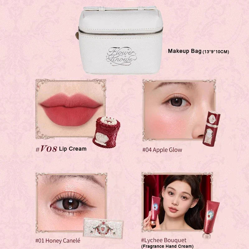 Strawberry Cupid Professional Makeup Set For Women Full Kit Gift Box Eyeshadow Lip Cream Blush Compact Powder Sets