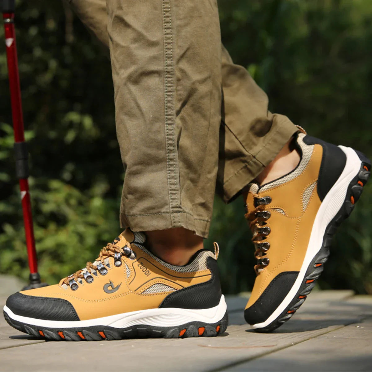 2025 New lightweight casual sports shoes, men's plaque-sized running shoes, loafers, walking and outdoor hiking shoes