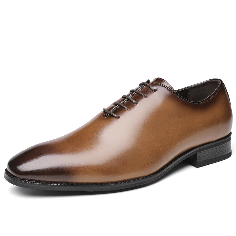 2023 High Quality Handmade Oxford Dress Shoes Men Genuine Cow Leather Suit Shoes Footwear Wedding Formal Italian Shoes Hot