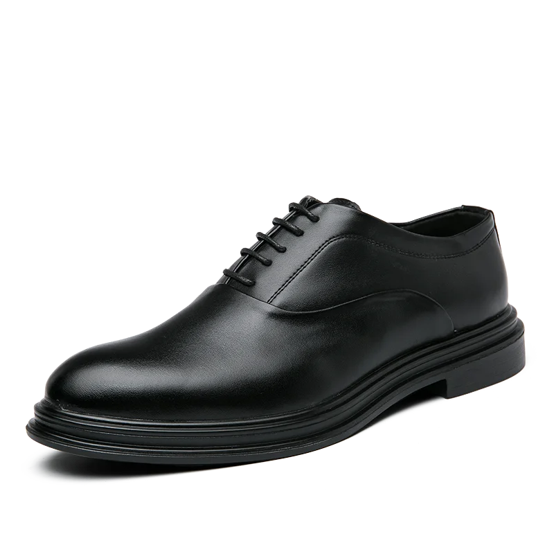 Brand Classic Derby Shoes Leather Man Business Dress Office Leather Shoes Flats Men Fashion Wedding Party Suit Club Shoe Vintage