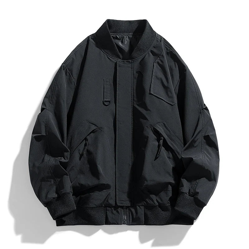 Spring Autumn Plus Size Jacket Men's Pocket Loose Fashion Brand Coat 130kg 7XL bomber jacket 5XL 6XL workwear jacket