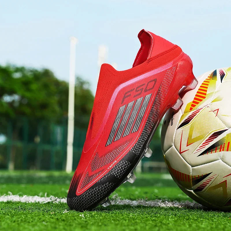 Men Football Boots Training Breathable Drop Shipping Match Sport Cleats Soccer Shoes FG Ultralight Long Spikes Indoor Sneakers