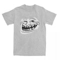 تي شيرت رجالي بتصميم Rage Comic Trollface مضحك على طراز أنيمي الهيب هوب بأكمام قصيرة، قمصان صيفية رائعة من القطن الخالص بياقة مستديرة مقاس 6XL