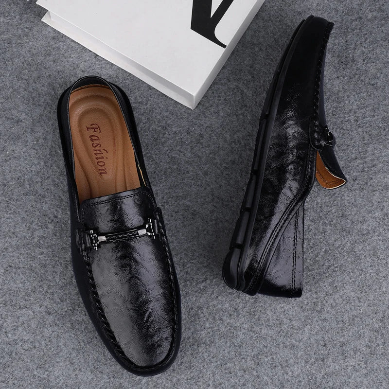Genuine Leather Mens Loafers Casual Shoes Comfortable Moccasins Luxury Formal Slip on Flats Driving Shoes for Man Walking Shoes