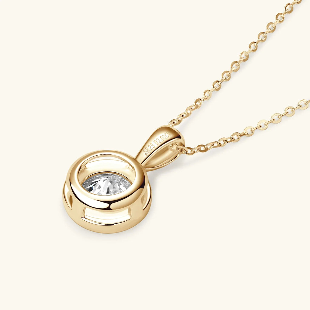 GRA Certified 2CT Moissanite Pendant Necklaces 925 Sterling Silver Solitaire Necklace Chain For Women Jewellry Gift