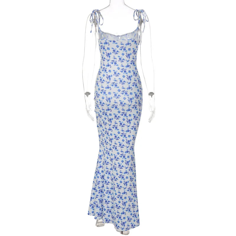 Women Elegant Floral Beach Vacation Bodycon Streetwear Long Dress 2026 Summer Clothes Wholesale Items For Business