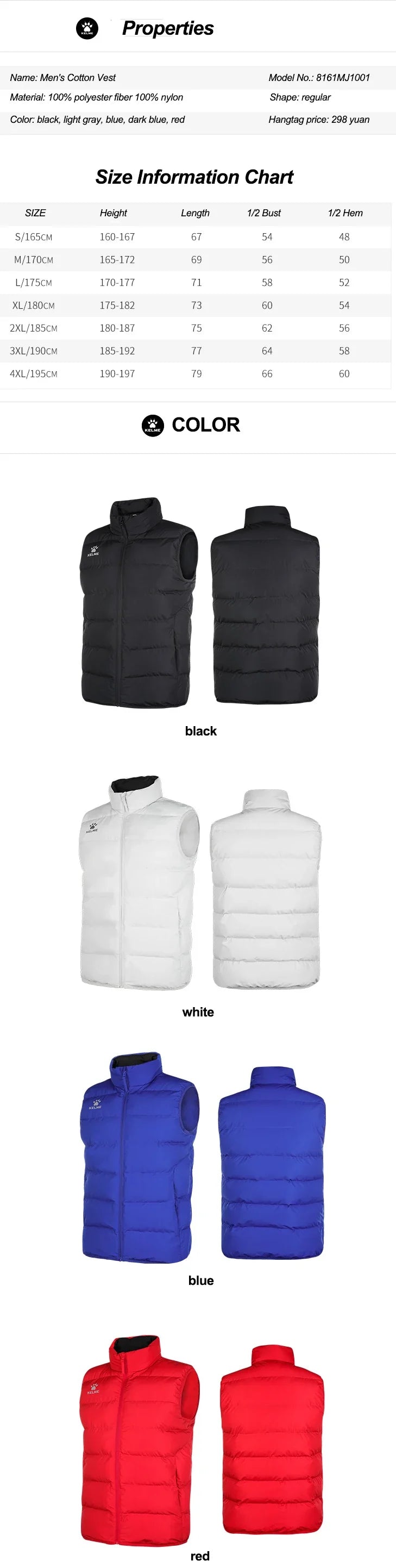 Men Winter Down Vest Sport Training Lightweight Waterproof Outwear Short Stand Collar Casual Coat Windproof Warm Jacket