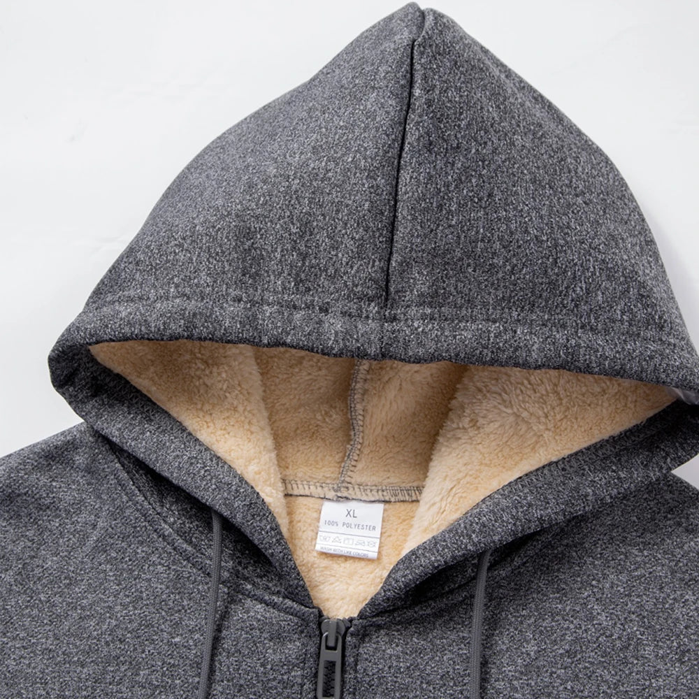 Jujutsu Kaisen Warm Zipper Jacket Gojo Satoru Anime Thicken Hoodie Men Women Lamb Wool Casual Long Sleeve Sweatshirts Streetwear