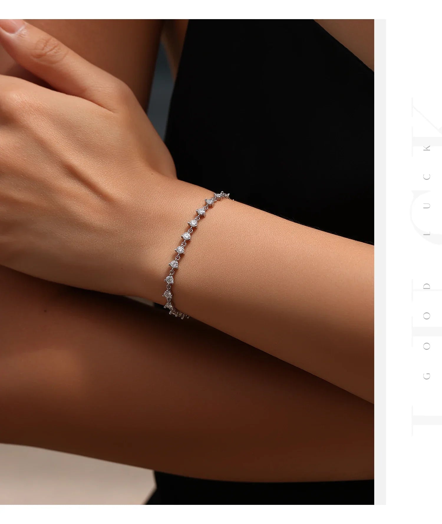 2.4CT Moissanite Bracelet 925 Sterling Silver Sparkling Round Lab Diamond Tennis Bracelets For Women Fine Jewelry