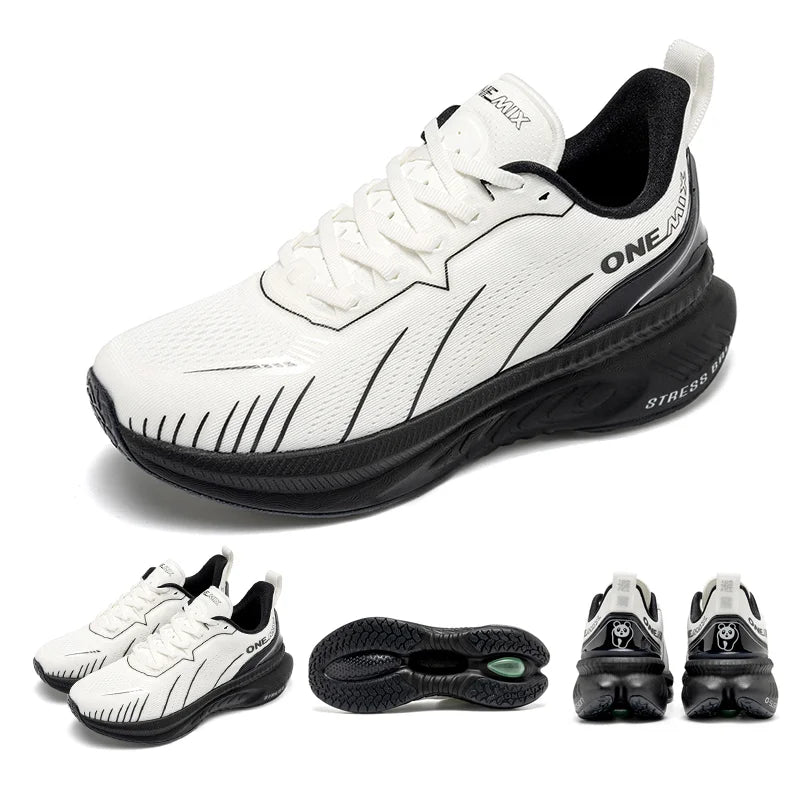 New Cushioning Running Shoes For Men Suitable Heavy Runners Lace Up Sports Women Non-slip Outdoor Athletic Male Sneakers