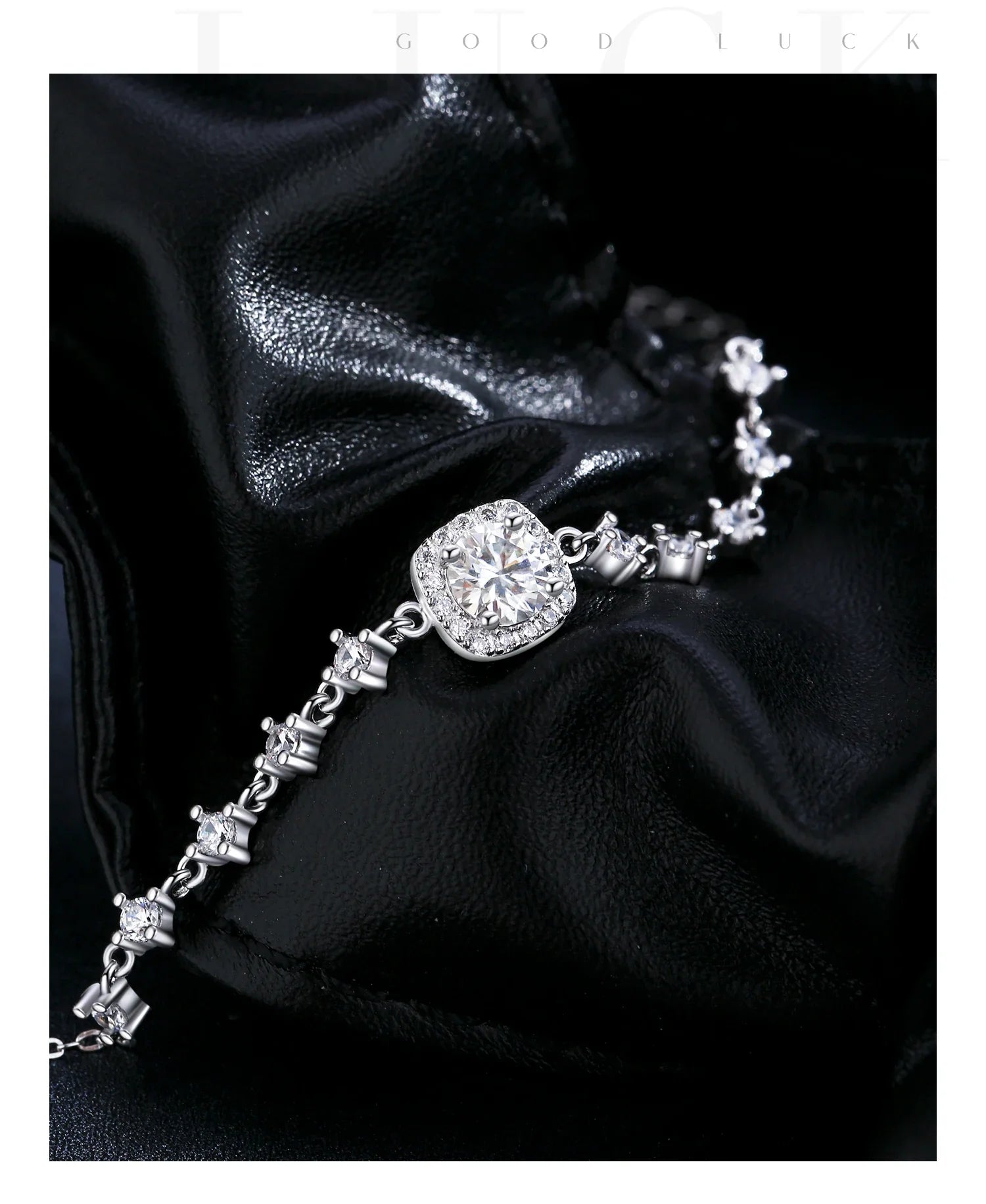 D Color Moissanite 925 Sterling Silver Luxury Geometric Charm Necklace Bracelet For Women Wedding Statement Jewelry Set