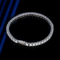 Real GRA Certified D Color 3mm 0.1CT Full Moissanite Tennis Bracelet For Women S925 Silver Diamond 14-23cm Link Bracelets