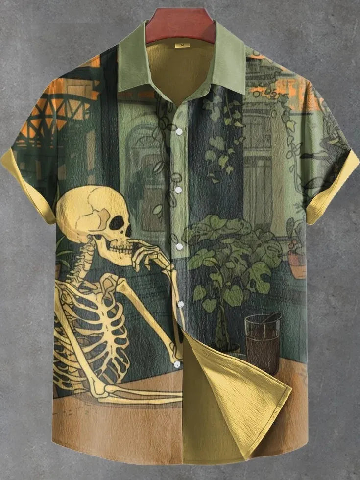 Men's Hawaiian Graphics Shirt Short Sleeved Button Down Shirt