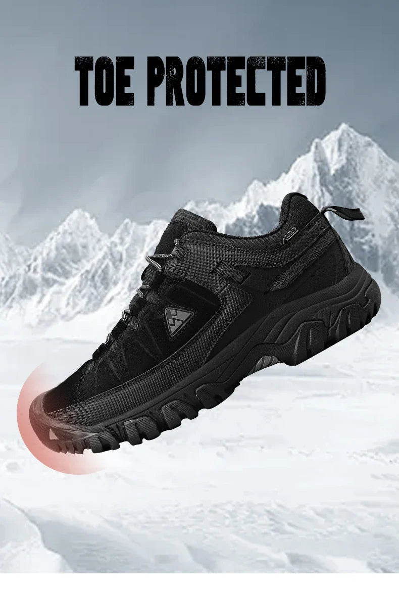 High Quality Men Hiking Shoes Durable Leather Climbing Shoes Outdoor Walking Sneakers Rubber Sole Factory Outlet