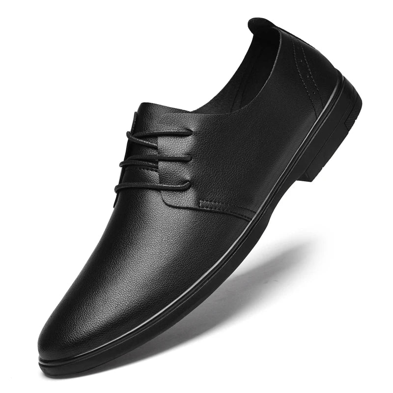 Classic Dress Mens Flats for Wedding Men Oxfords Shoes Fashion Casual Footwear Men New Genuine Leather for Male Walking Shoes