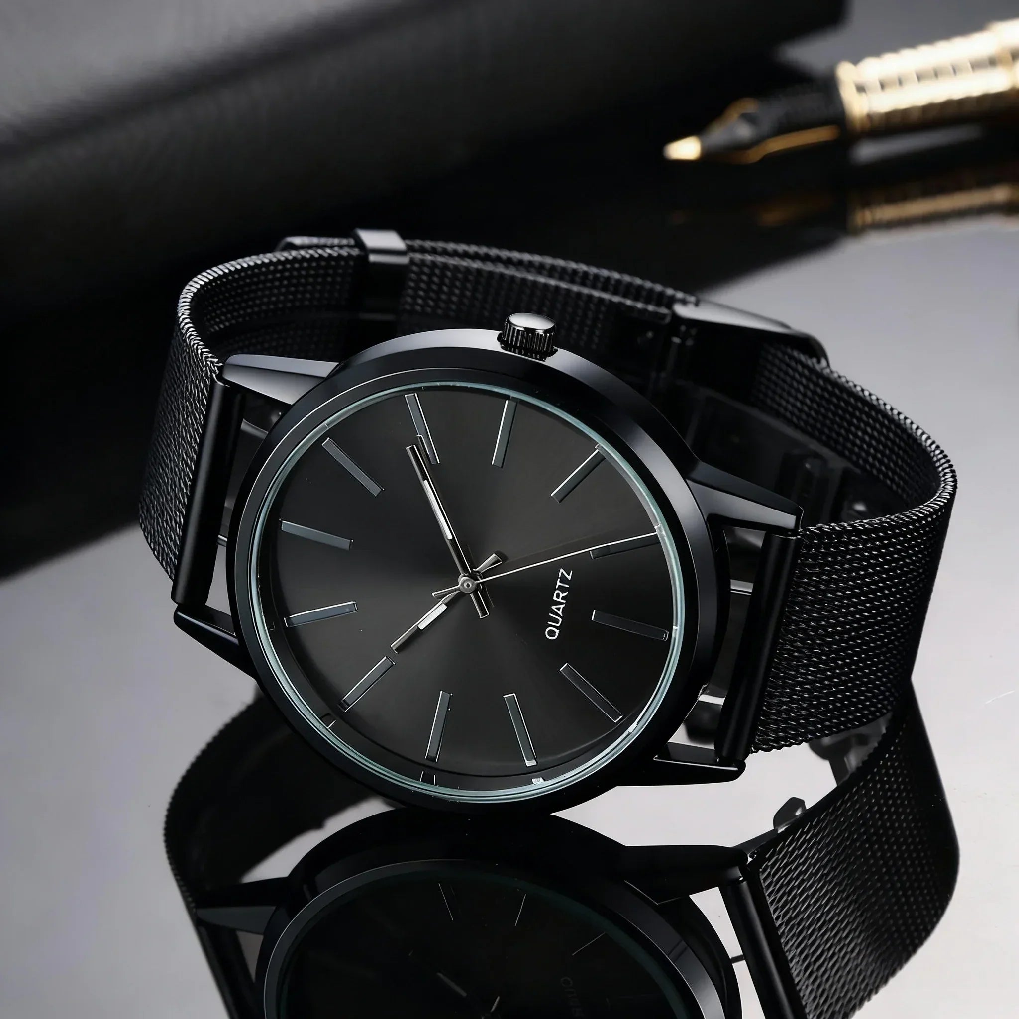 Fashion Women Watches Luxury Metal Analog Quartz Wristwatch Sliver Mesh Belt Simple Elegant Ladies Watch Relogio Feminino