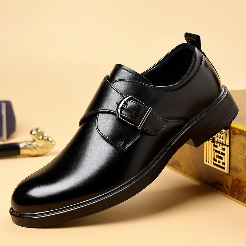 Classic Leather Men Loafers Fashion Man Casual Shoes Outdoor Slip on Flats Non-Slip Driving Shoe Business Moccasins Oxford Shoes