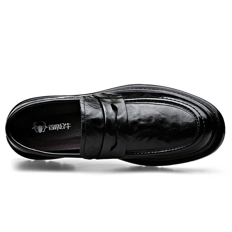 Fashion Leather Mens Casual Shoes Breathable Business Handmade Slip On Shoes Hot Sale Brand Classic Men Shoes Flats Moccasins