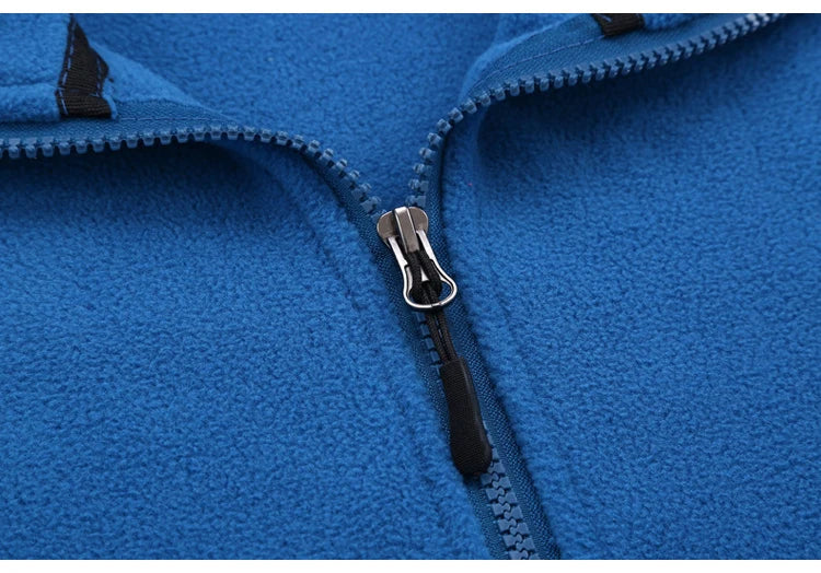 Soft Polar Fleece Jacket with Pockets Lightweight Outdoor Recreation Full Zip Coat