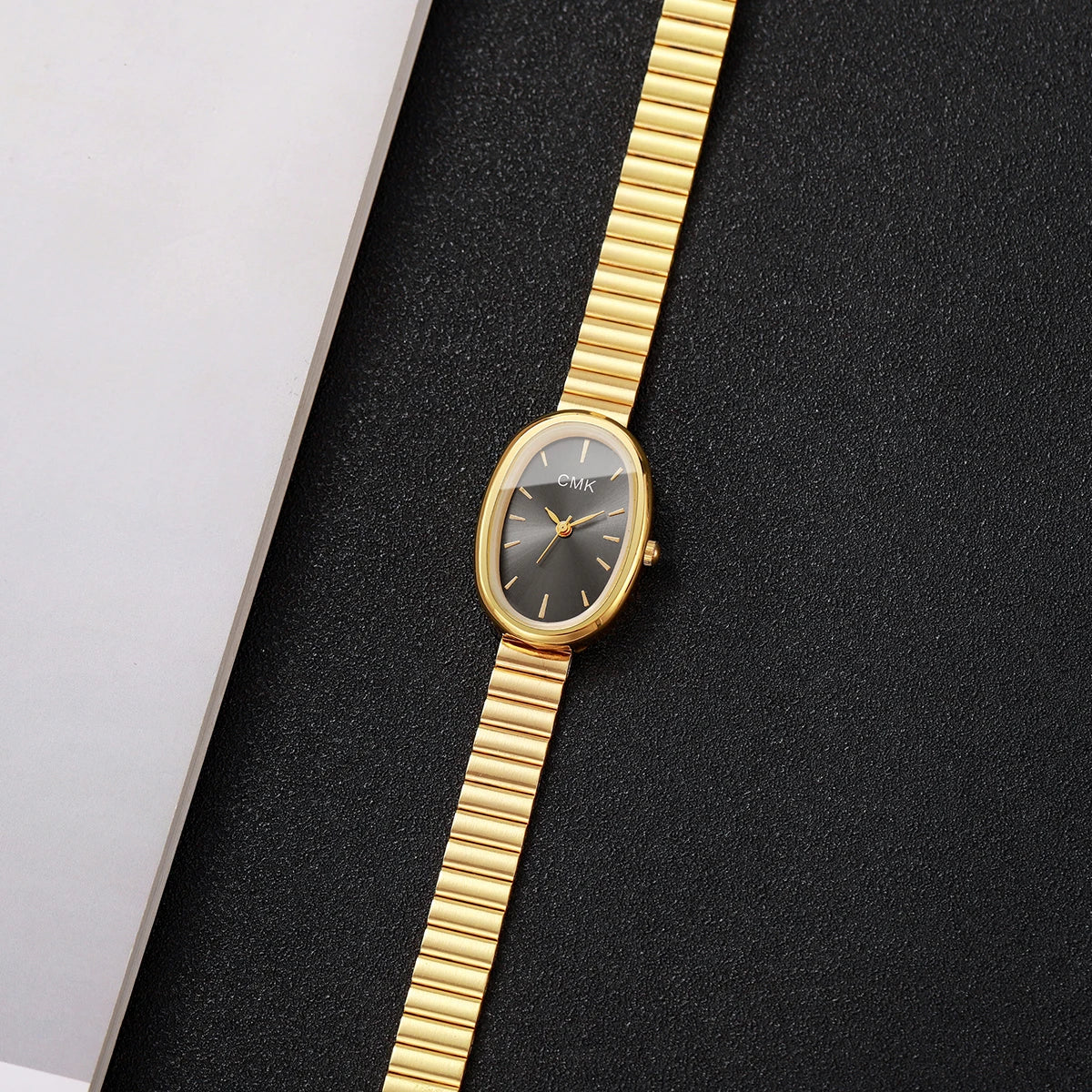 Fashion Oval Dial Women Watches Ultra-thin Strap Analog Quartz Wristwatch Girls Clock Reloj Mujer（Without Box）