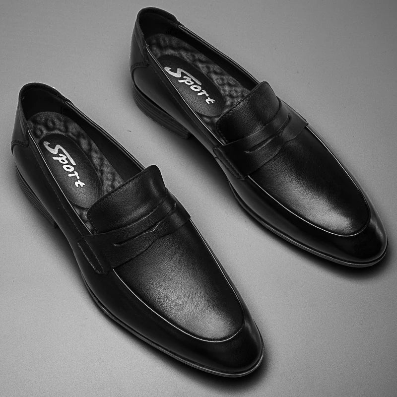 Italy Luxury Brand Fashion Men Casual Shoes Loafer Shoes Men Genuine Leather Slip-on Formal Shoes Moccasins Handmade Man Shoes