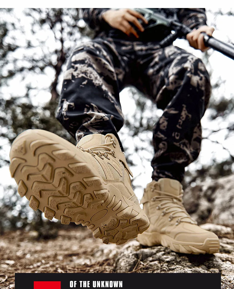 Combat Training Boots Male Outdoors Camping Anti-wear Rapid Response Hiking Shoes Fishing Hunting Sneakers