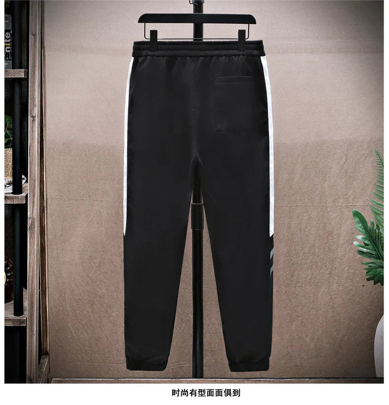 Spring Men Sportswear Tracksuit 2 Piece Running Sets Sports Hooded Jacket+Pant Sweatsuit Male Print Clothing Streetwear