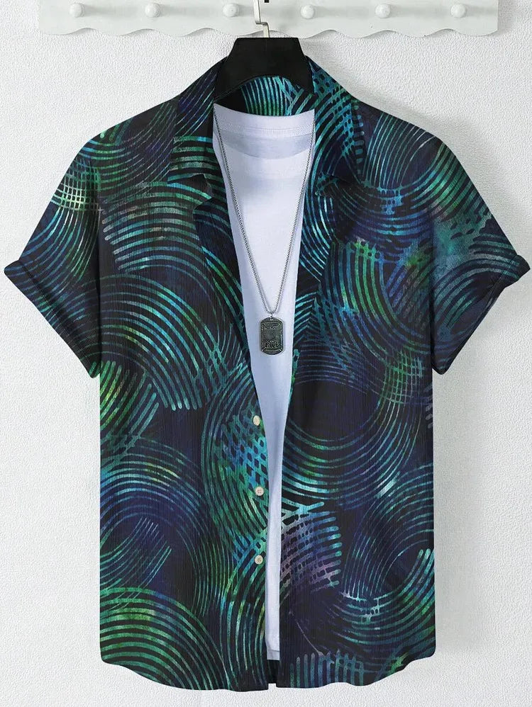 Men's Hawaiian Graphics Shirt Short Sleeved Button Down Shirt