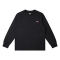 Spring Exported to Japan style Classic fashion Solid Simple Loose Long sleeve Cotton T-shirt Top Man Small Icon Embroidery Tees