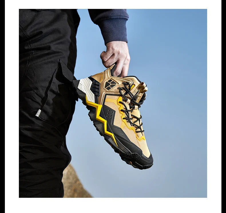 Men  Waterproof Hiking Shoes Breathable Hiking Boots Outdoor Trekking Boots Sports Sneakers Tactical Shoes