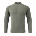 Autumn Winter Outdoor Half-zipper Stand-up Collar Quick-drying Sports Long-sleeved Gym Fitness Running Training Suit T-shirt Men