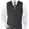 Men Vest Dark Gray Single Button With Lapel Solod Casual Business Waistcoat For Wedding Party Banquet Prom Work Men Suit Vest