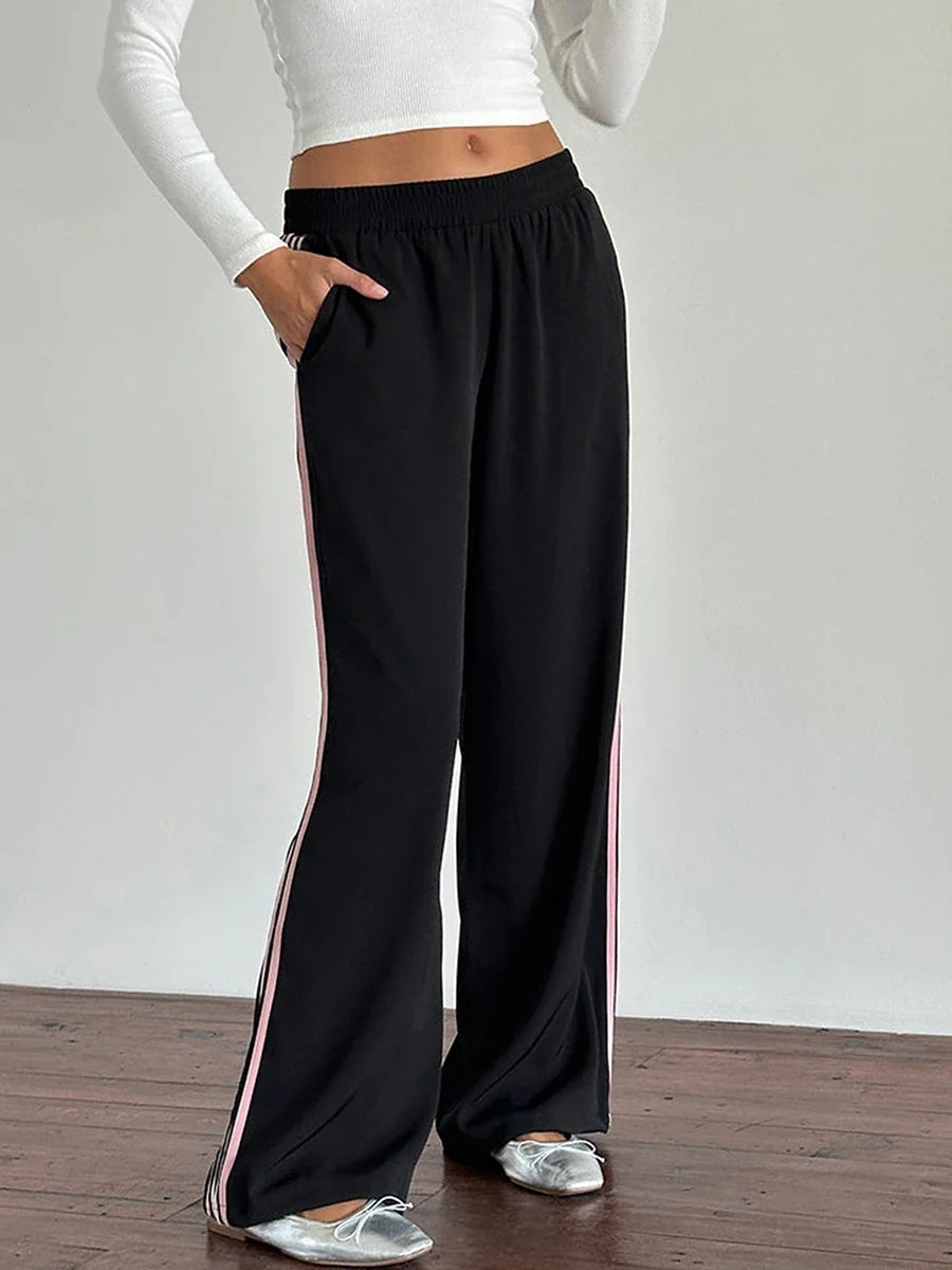 Women s High Waisted Striped Pants