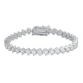 6.3 - 8.1ct Moissanite Tennis Bracelets for Women Men D VVS1 Lab Grow Diamond s925 Sterling Silver Plated 18k Bracelet