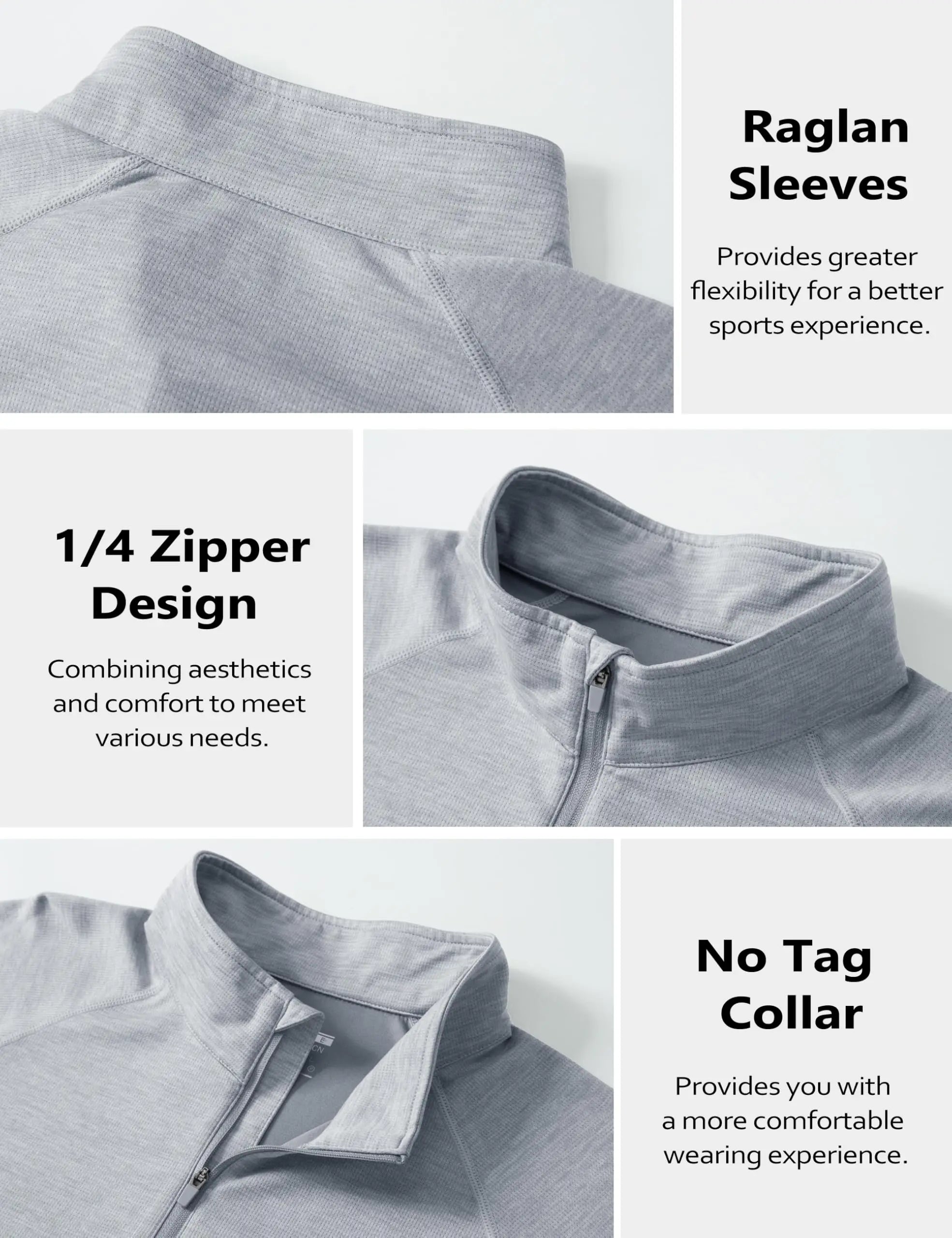 Sun Protection Long Sleeve Shirts Men's 1/4 Zip Up UPF 50+ Rash Guard Lightweight Quick Dry Fishing Running T-Shirts