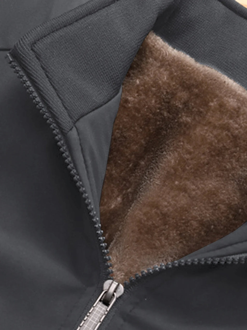 New Autumn and Winter Velvet Jacket Men's Stand-Up Collar Cotton Padded Thickened Warm Casual Jacket