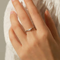 Simple Eternity Moissanite Ring 925 Sterling Silver Sparkling Simple Thin Wedding Band Rings For Women Fine Jewelry Gift