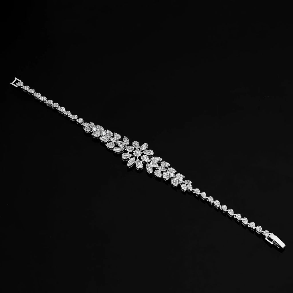 2024 New 4-Piece Designer Bride Wedding Jewelry Set Women's Discount Fashion Elegant Women's Set Wedding Neck Jewelry Bride
