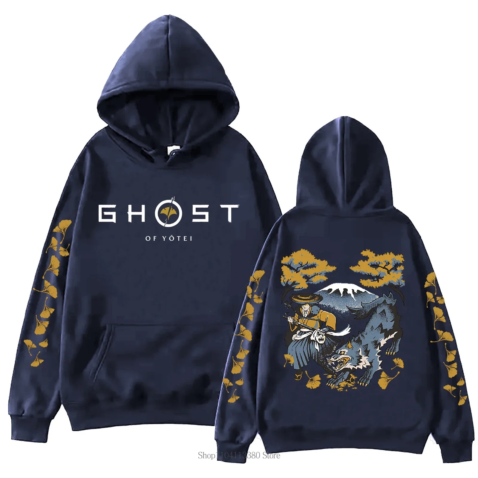 هودي بطبعة Ghost جديدة خريف وشتاء للرجال والنساء، كاجوال على طراز هاراجوكو، بلوفر بأكمام طويلة من الصوف بتصميم أركان فينتاج Y2K