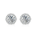 1ct Moissanite Stud Earrings for Women Sparkling Classic Wedding Lab Diamond Earring 925 sterling silver Women's earrings