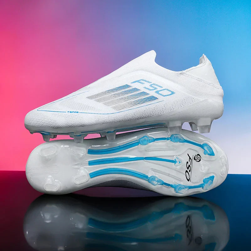Men Football Boots Training Cleats Soccer Shoes FG Ultralight Breathable Drop Shipping Match Sport Long Spikes Indoor Sneakers