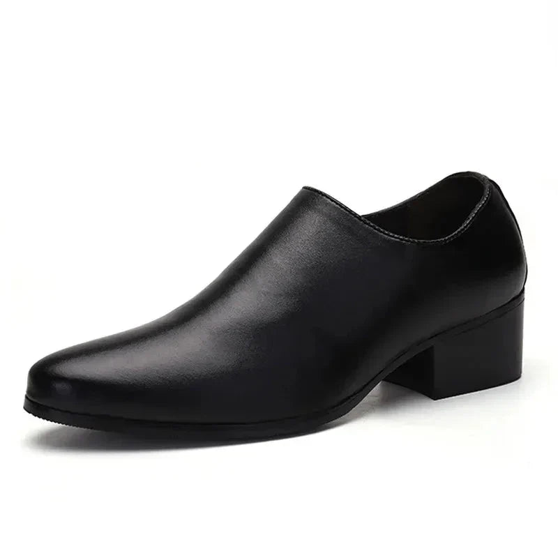 Men’s Leather Pointed Toe Shoes – Formal Slip-On Dress Footwear, Black/Brown, Sizes 40–48