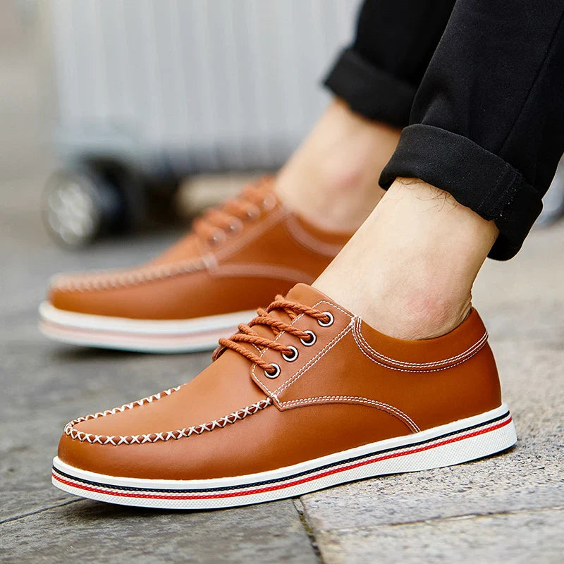 Men's casual business shoes flat shoes men's shoes handmade casual shoes British business people dress casual shoes plus size 47