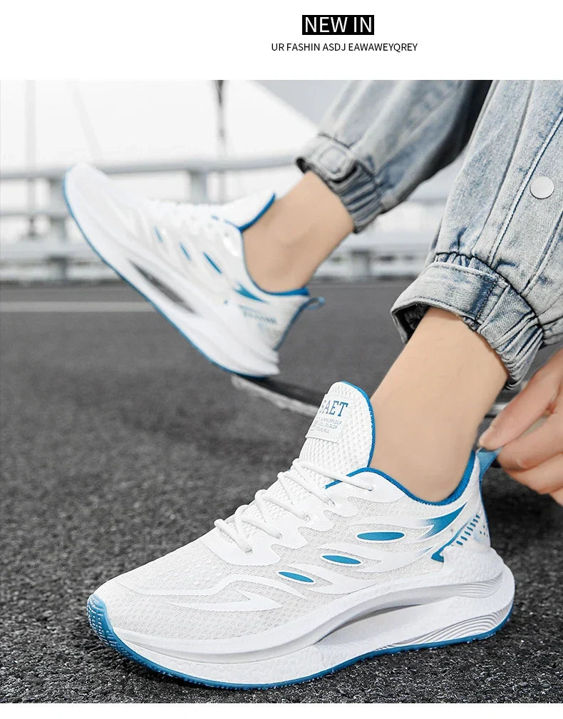 Men's Breathable Sports Shoes Spring New Mesh Casual Fashion Versatile Trendy Men's Shoes Summer Running Shoes Suitable for Outdoor Sports